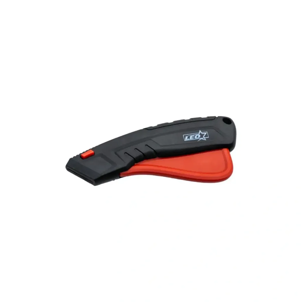 LEO SX-9607 Otomatik Geri Çekmeli Emniyetli Halıcı Tip Maket Bıçağı (7).webp