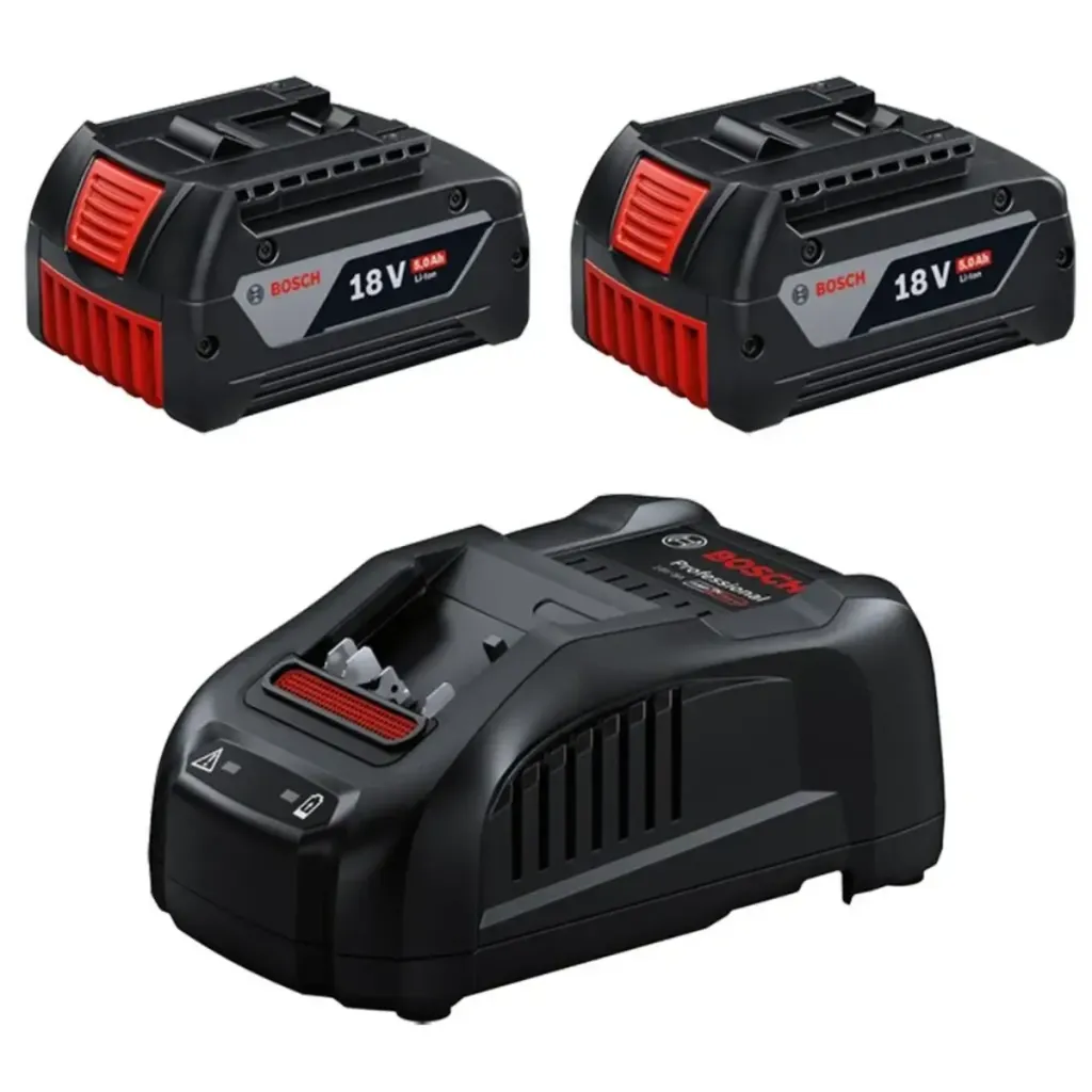 Bosch GAL 1880 CV Şarj Cihazı + 2 x GBA 18V 5.0Ah Yedek Batarya