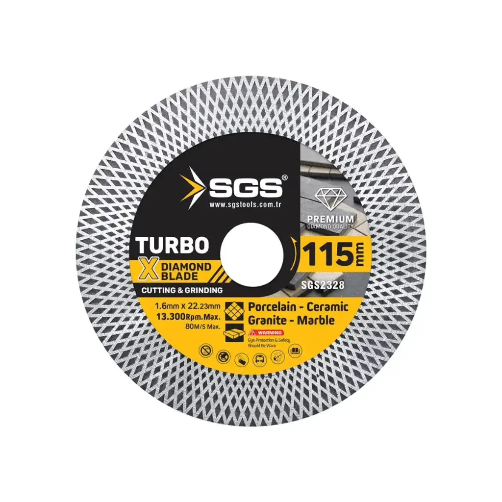 SGS Turbo X Elmas Hassas Kesici ve Taşlayıcı 115mm