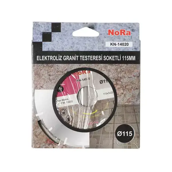 Nora Soketli Elektrolize Elmas Testere Mermer için 115mm